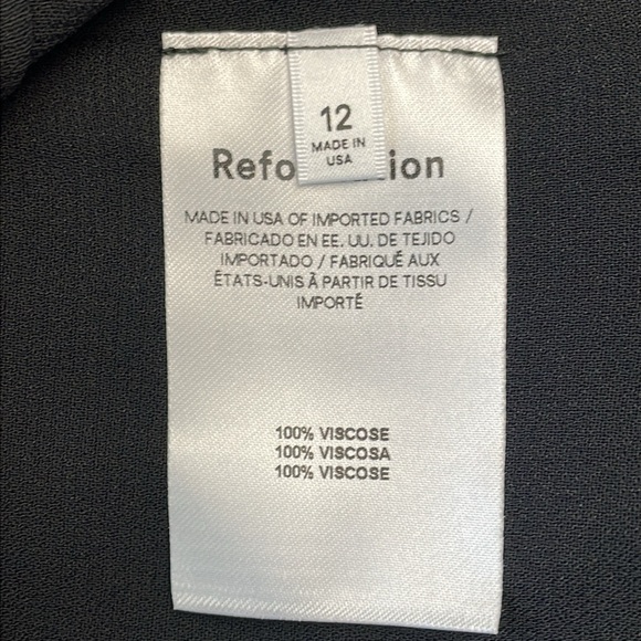 NWT Reformation Eleni Dress Black Maxi Halter Minimalist Vacation Sz 12 - Picture 11 of 14